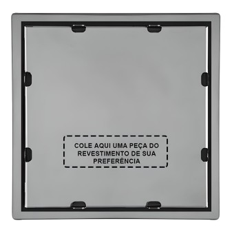 Ralo Inox 10x10cm Quattro Oculto Quadrado - Mozaik