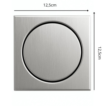 Ralo Escovado 12,5 x 12,5  Select Grelha C/ Caixilho- Mozaik