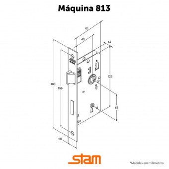 Fechadura Externa 803/03 Inox Maçaneta - Stam