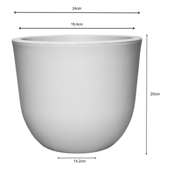 Vaso Para Plantas Redondo Concept Cimento N1 VCRC1- Japi
