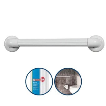 Alça Ou Barra De Apoio Em PVC  Branca 60cm  - Astra