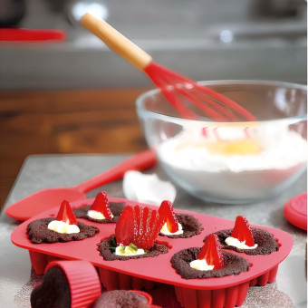 Assadeira De Silicone Para Cupcake E Muffin Coração Mor