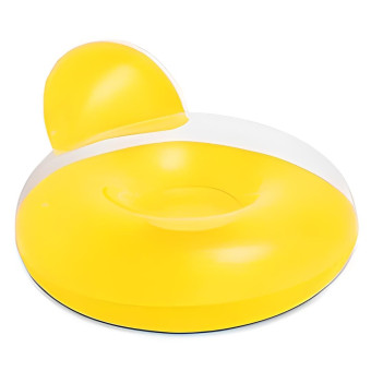 Poltrona Inflável Com Encosto Para Piscina Amarela  -  Intex