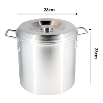 Panela Caldeirão Para Hotel De Alumínio N°28 15,9 L- Carola