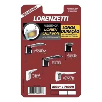 Resistencia Chuveiro 3065A Acqua Ultra 220W 6800 - Lorenztti