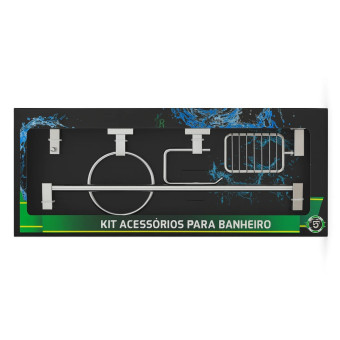 Kit Para Banheiro Prime Cromado 5 peças - Jr Metais