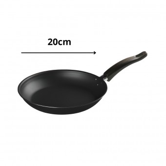 Frigideira Antiaderente Resistente  Preta 20cm 0,8 L- Carola