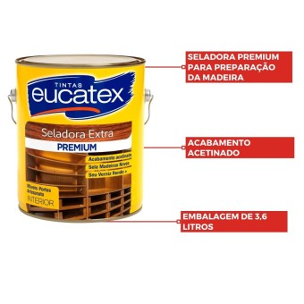 Seladora Para Madeira Premium 3,6 Litros - Eucatex