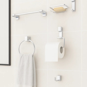 Kit Para Banheiro Prime Cromado 5 peças - Jr Metais