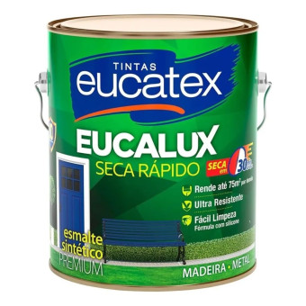 Esmalte Sintético Premium 3,6 L Preto Fosco - Eucatex