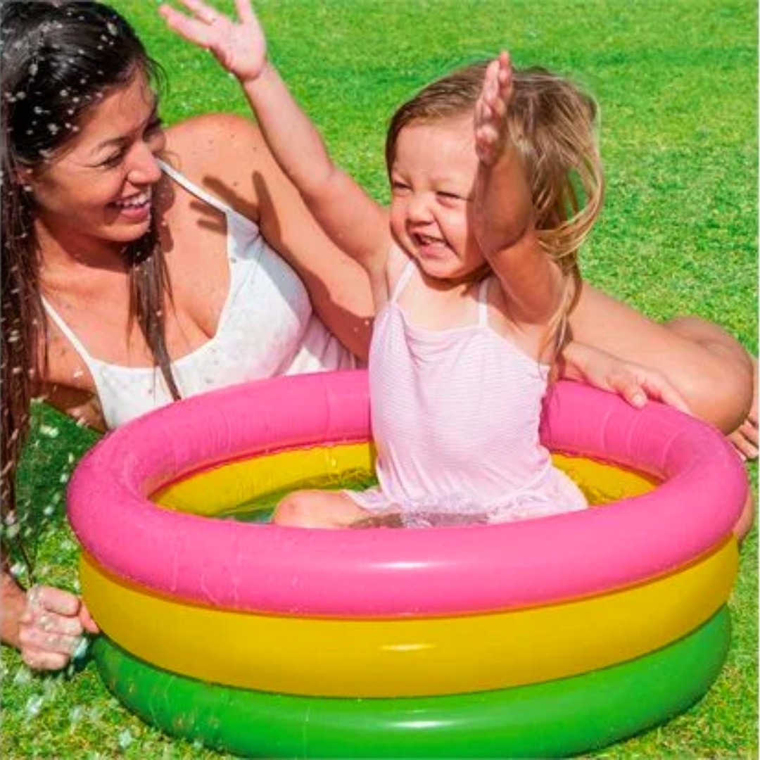 Piscina Inflável Infantil Colorida 28Lts 61x22cm 57107 Intex | Construmarla